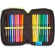 Penar echipat Mitama, 3 compartimente, design galben cu negru