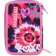 Penar echipat Mitama, 3 compartimente, design roz cu mov