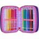Penar echipat Mitama, 3 compartimente, design roz cu mov