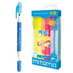Set minitextmarkere Mitama, 6 bucati, 2 capete, culori care se schimba