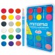 Acuarele Mitama, 18 culori, diametru 2.9 cm, 2 pensule