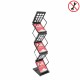 Stand pliabil dubla fata A4, 6 buzunare, negru