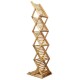 Stand pentru pliante, reviste in ZIG ZAG bambus, 5 buzunare, A4