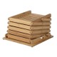 Stand pentru pliante, reviste in ZIG ZAG bambus, 5 buzunare, A4