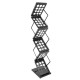 Stand pliabil dubla fata A4, 6 buzunare, negru