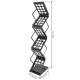 Stand pliabil dubla fata A4, 6 buzunare, negru