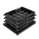 Stand pliabil dubla fata A4, 6 buzunare, negru