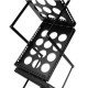 Stand pliabil dubla fata A4, 6 buzunare, negru
