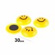 Magneti tabla Main Paper, 30mm, design smiley face, 4 buc/set