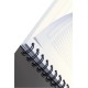 Caiet LEITZ Office, carton laminat, FSC, reciclabil, A5, 90 coli, cu spira, matematica, rosu