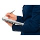 Caiet LEITZ Office, carton laminat, FSC, reciclabil, A5, 90 coli, cu spira, dictando, rosu