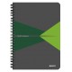 Caiet LEITZ Office, carton laminat, FSC, reciclabil, A5, 90 coli, cu spira, dictando, verde