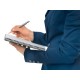 Caiet Leitz Office, carton laminat, FSC, reciclabil, A4, 90 coli, cu spira, dictando, rosu