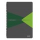 Caiet Leitz Office, carton laminat, FSC, reciclabil, A4, 90 coli, cu spira, dictando, verde