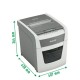 Distrugator documente automat Leitz IQ Small Office, P4, cross-cut, 50 coli, cos 20l, silentios, alb-gri