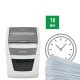 Distrugator documente automat Leitz IQ Small Office, P4, cross-cut, 50 coli, cos 20l, silentios, alb-gri