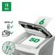 Distrugator documente automat Leitz IQ Small Office, P4, cross-cut, 50 coli, cos 20l, silentios, alb-gri