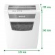Distrugator documente manual Leitz IQ Home Office, P4, micro-cut (particule), 8 coli, cos 15l, silentios, alb-gri