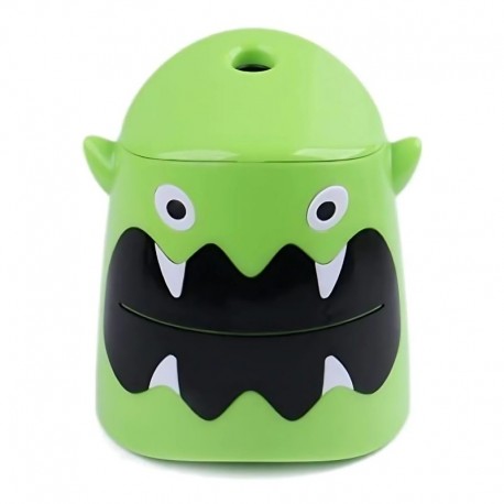 Ascutitoare electrica Eagle EG-5017, alimentare 4 baterii AA neincluse, 1 orificiu, 8mm, model monstru, plastic, verde