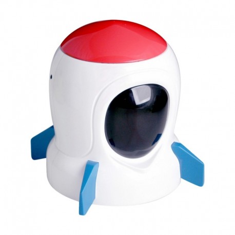 Ascutitoare electrica Eagle EG-5011, alimentare 4 baterii AA neincluse, 1 orificiu, 8mm, model racheta, plastic, alb