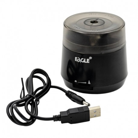 Ascutitoare electrica Eagle TY60USB, alimentare USB/2 baterii AA neincluse, 1 orificiu, 8mm, plastic, negru