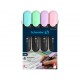 Textmarker SCHNEIDER Job Pastel, varf lat, 4 culori/set -(turcoaz, menta, lavanda, roz)