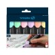 Textmarker SCHNEIDER Job Pastel, varf lat, 6 culori/set -(turcoaz, menta, lavanda, roze, piersica, vanilie)
