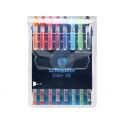 Pix SCHNEIDER Slider Basic XB, rubber grip, 8 culori/set - (BK,RE,BL,OG,VI,PK,LBL,LGR)