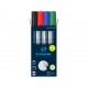 Marker SCHNEIDER Maxx 290, pentru tabla de scris flipchart, varf rotund 2-3mm, 4 cul/set