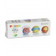 Plastilina Morocolor Primo, 3 culori metalizate in recipient plastic, 3X100g