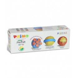 Plastilina Morocolor Primo, 3 culori metalizate in recipient plastic, 3X100g