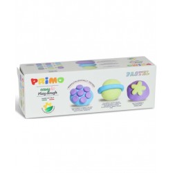 Plastilina Morocolor Primo, 3 culori pastel in recipient plastic, 3X100g
