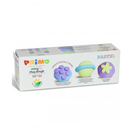 Plastilina Morocolor Primo, 3 culori pastel in recipient plastic, 3X100g