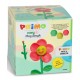 Cub creativ Morocolor Primo Cubido plastilina, 3 culori a 60 g, design floare