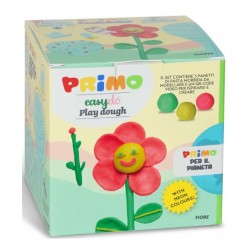 Cub creativ Morocolor Primo Cubido plastilina, 3 culori a 60 g, design floare