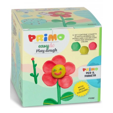 Cub creativ Morocolor Primo Cubido plastilina, 3 culori a 60 g, design floare