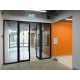 Stand cu panou informativ Durable, A4, rama click, argintiu, inaltime ajustabila 77-125 cm
