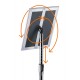 Stand cu panou informativ Durable, A4, rama click, argintiu, inaltime ajustabila 77-125 cm