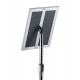 Stand cu panou informativ Durable, A4, rama click, argintiu, inaltime ajustabila 77-125 cm