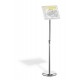 Stand cu panou informativ Durable, A4, rama click, argintiu, inaltime ajustabila 77-125 cm