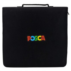 Mapa UNI Posca echipata cu 60 markere, 32x32x5cm,16286