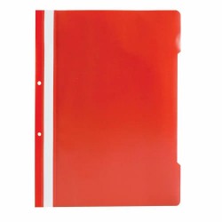 Dosar plastic cu doua gauri, A4, 50 bucati/set, rosu