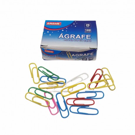 Agrafe ANAME, 25 mm, color, 100 bucati