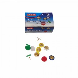 Pioneze colorate ANAME, 10 mm, 50 bucati/cutie