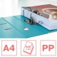 Biblioraft Esselte No.1 Power Colour'Breeze, PP/PP, partial reciclat, certificare FSC, A4, 75 mm, albastru
