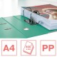 Biblioraft Esselte No.1 Power Colour'Breeze, PP/PP, partial reciclat, certificare FSC, A4, 75 mm, verde