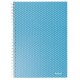 Caiet de birou Esselte Colour'Breeze, carton, reciclabil, certificare FSC, A5, 80 coli, cu spira, matematica, albastru