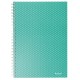 Caiet de birou Esselte Colour'Breeze, carton, reciclabil, certificare FSC, A5, 80 coli, cu spira, dictando, verde