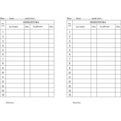 Condica de prezenta, A4, 50 file, fata-verso, 3 bucati/set