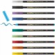 Set markere brush pen Edding 1340 Glitter, 10 culori glitter, varf flexibil, cerneala pe baza de apa